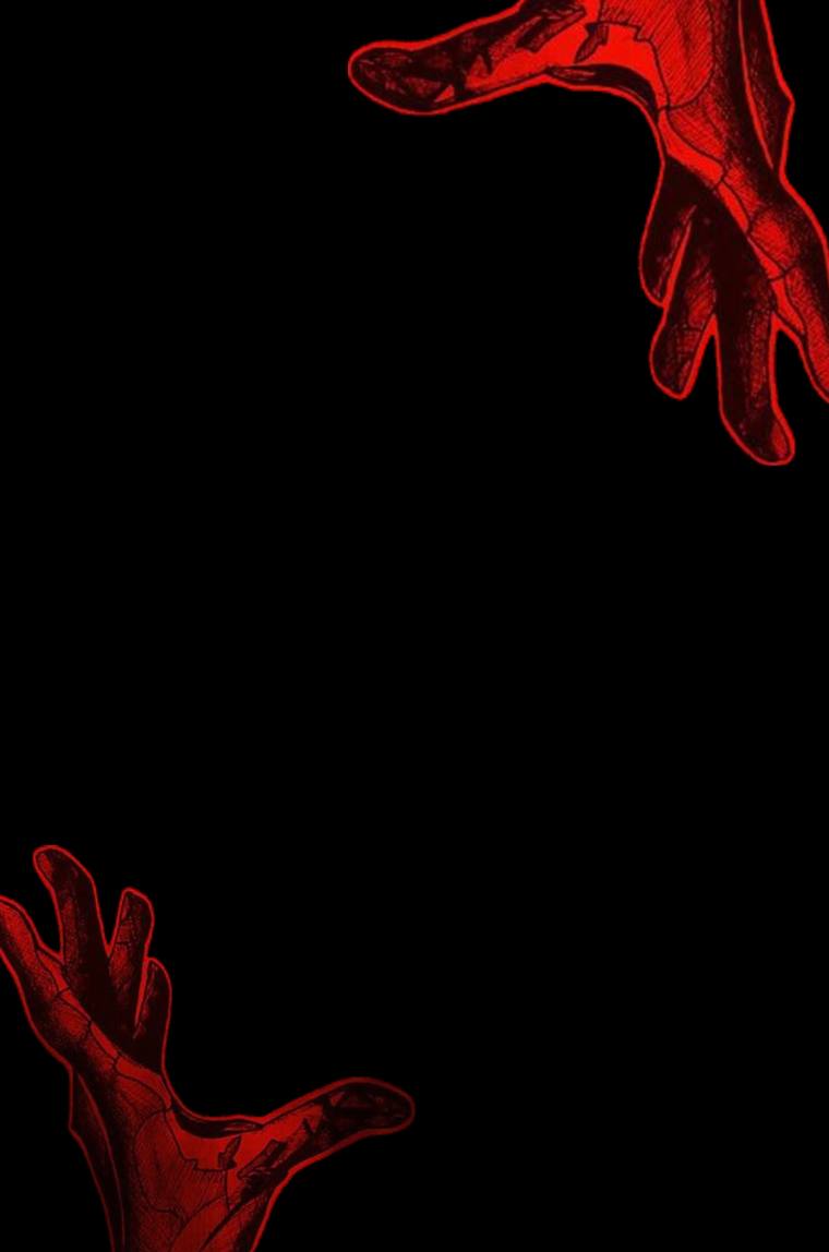 Two hands reaching toward each other through darkness