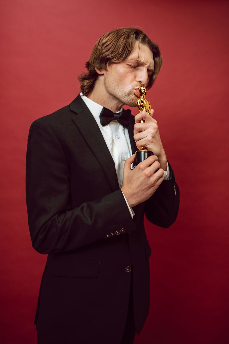 Wedding Films winner with trophy