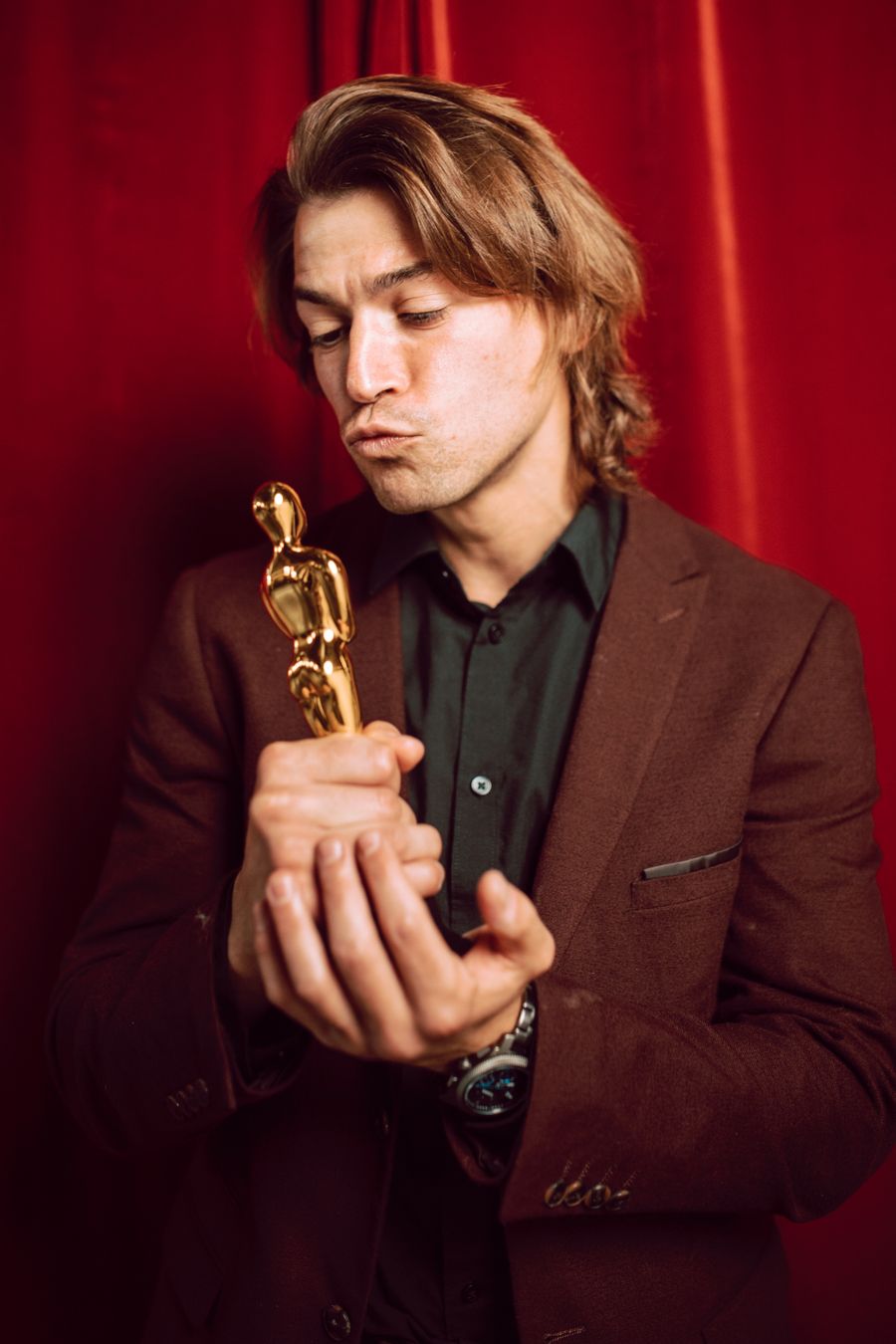 Cinematography winner with trophy