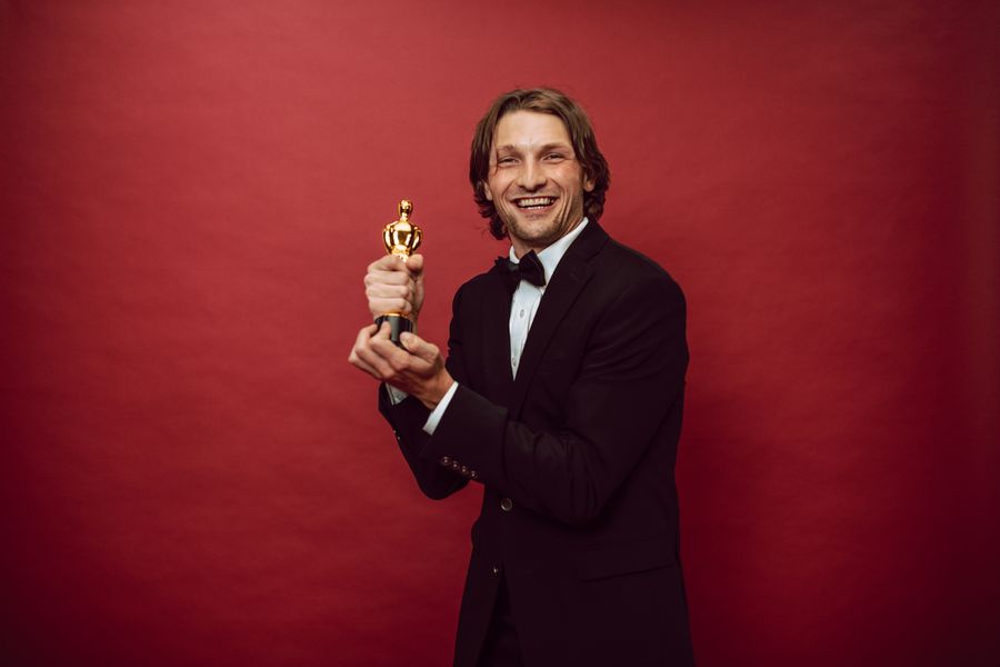 Venue of the Year winner with trophy